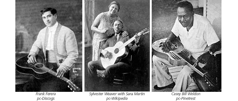 Frank Ferera, Sylvester Weaver, Casey Bill Weldon