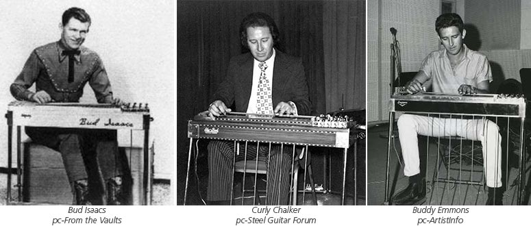 Bud Isaacs, Leon McAuliffe, and Buddy Emmons