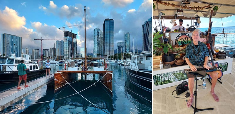 Dan playing in lobby of Waikiki Marriot